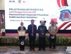 Kalsel Jadi Pelopor Pelatihan Integritas Daerah oleh KPK