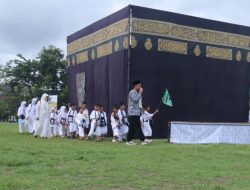 447 Anak PAUD Ikuti Manasik Haji di Bantul, Antusias Meski Lapangan Becek