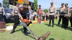 Antisipasi Tanah Retak Gunung Wilis, Polres dan BPBD Madiun Gelar Apel Siaga Bencana