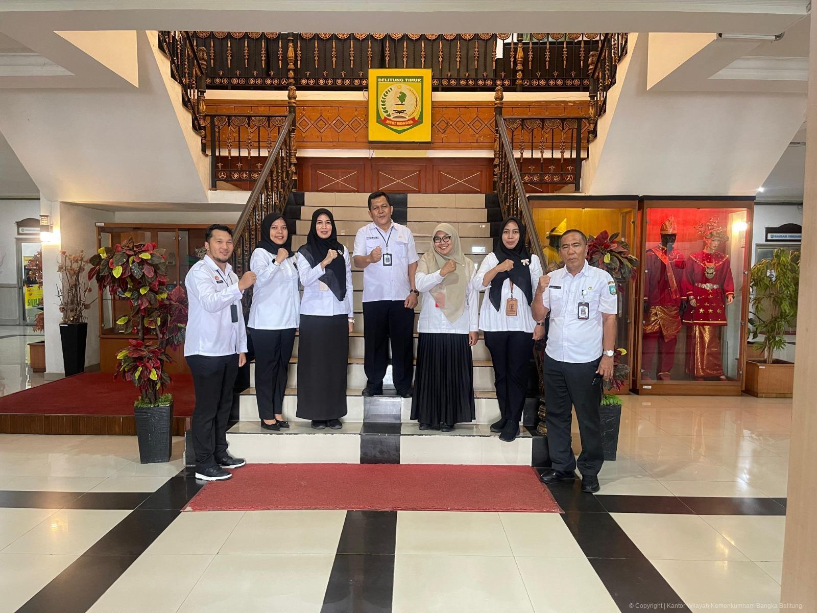 Kanwil Kemenkum Babel Perkuat Sinergi Bantuan Hukum dengan Pemkab Belitung Timur