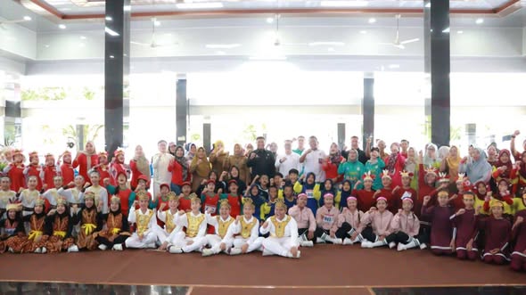 Dinas Pemberdayaan Perempuan dan Perlindungan Anak DPPPA menggelar Lomba Senam Anak Indonesia Hebat 2025