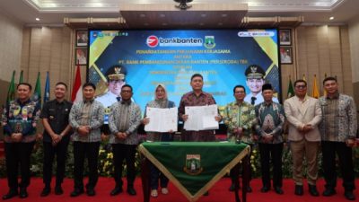 Pemprov Banten, Kabupaten Lebak, dan Kota Serang Lanjutkan Pengelolaan RKUD di Bank Banten
