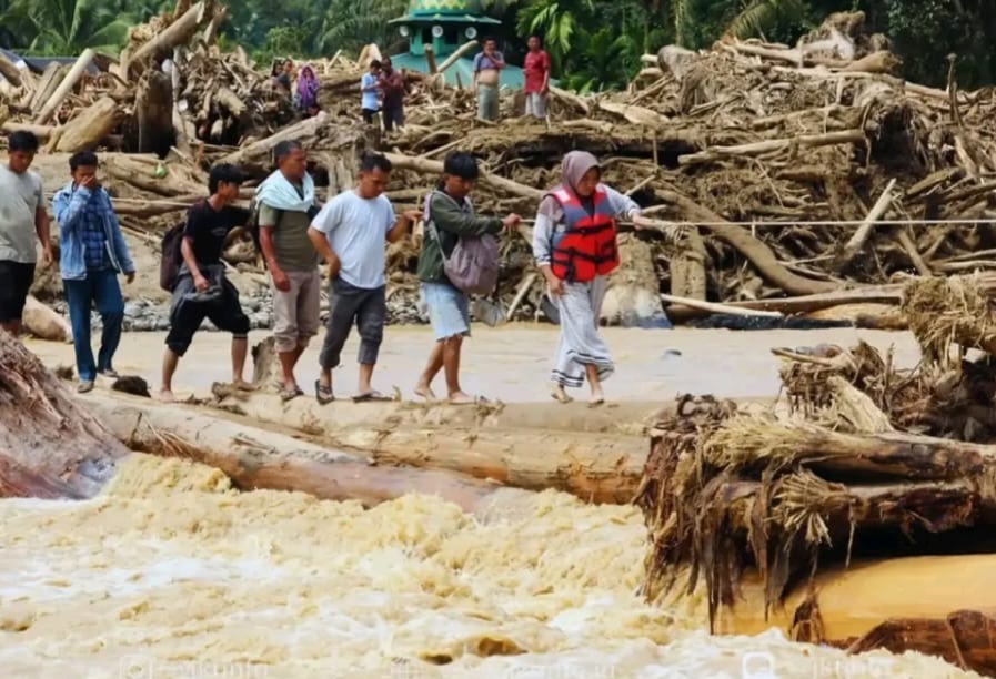 kondisi longsor dan banjir di Aceh