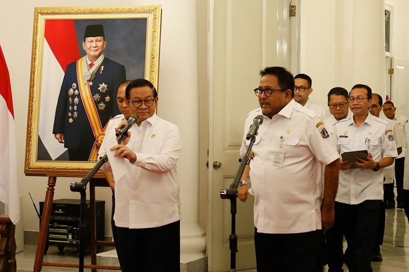 Gubernur DKI Jakarta, Pramono Anung, dan Wakil Gubernur DKI Jakarta, Rano Karno