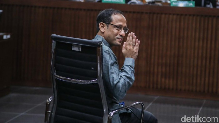 Nadiem Makarim di Sidang Kasus Chromebook (Pradita Utama/detikFoto)