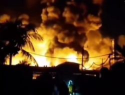Pabrik Pengolahan Singkong PT Sinar Pematang Mulia II di Lampung Tengah Dilalap Api