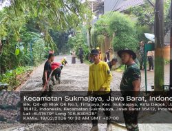 TMMD Kodim Depok H+9:Meski Diguyur Hujan, Progres Pengerasan Jalan Capai 44 Persen