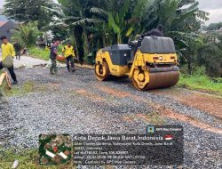 TMMD Ke-127 Kodim 0508/Depok Lanjutkan Pengerasan Jalan di GDC Gardenia