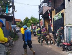 H+20: Satgas TMMD Kodim Depok Tingkatkan Infrastruktur Drainase di Sukamaju