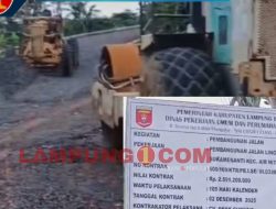 Proyek Jalan Lingkar Pekon Sukamenanti Tak Kunjung Selesai, Diduga Lemahnya Pengawasan