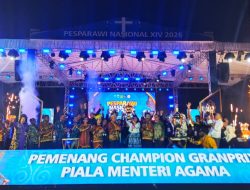 Juara Umum Pesparawi Nasional XIV, Sulawesi Utara Bawa Pulang Piala Presiden dan Menteri Agama