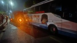 Bus Jaya dan Truk Box J&T Terlibat Kecelakaan Beruntun di Madiun, Satu Pengemudi Terluka