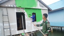 Pengecatan RTLH Milik Ibu Salawiah Masuki Tahap Finishing, bukti nyata kinerja satgas TMMD