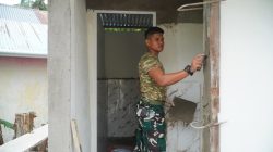 Satgas TMMD Ke-129 Kodim 1311/Morowali Terus Kebut Penyelesaian Pembangunan MCK Masjid Quba Desa Umbele
