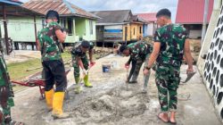 Pengecoran Rabat Jalan di Desa Polewali Terus Berlanjut, Satgas TMMD dan Warga Percepat Pembangunan
