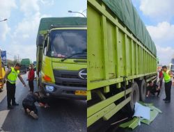 Mahasiswi Tewas Terlindas Truk Saat Gagal Menyalip di Lampung Tengah