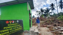 Pengecatan MCK Masjid Desa Polewali Rampung, Satgas TMMD Selesaikan Tahap Akhir Pekerjaan