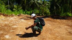 Satgas TMMD Bersama Dinas PUPR Morowali Ukur Volume Jalan Hasil Pekerjaan