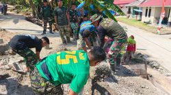 Kolaborasi TNI dan Masyarakat Terlihat dalam Pembuatan Manunggal Air Bersih di Desa Polewali