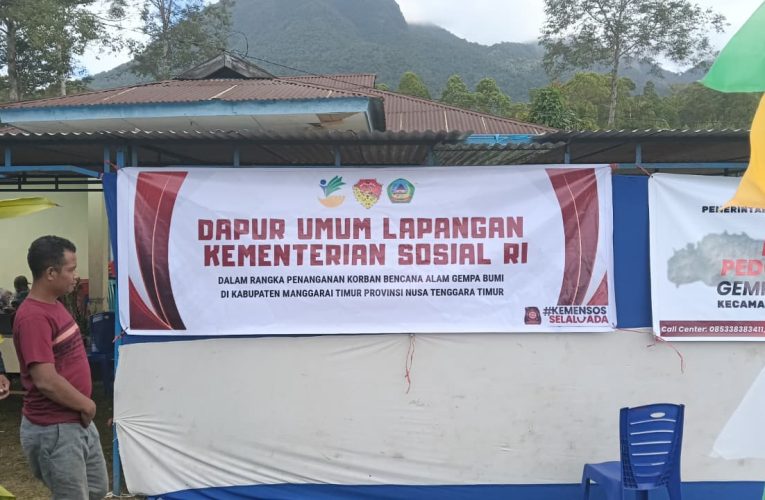 Kemensos Buka Dapur Umum untuk Korban Gempa NTT