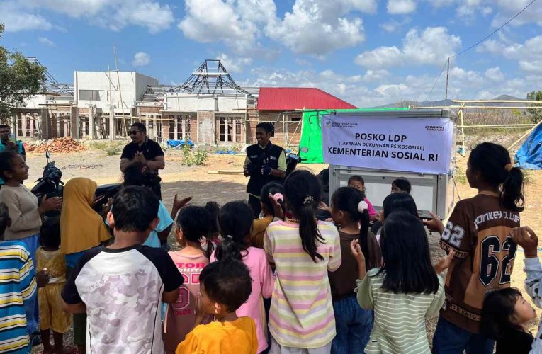 Kemensos Dampingi Anak Terdampak Gempa Nagekeo
