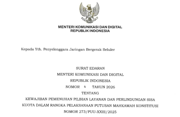 Kemkomdigi Lindungi Sisa Kuota Internet Pelanggan agar Tidak Hangus