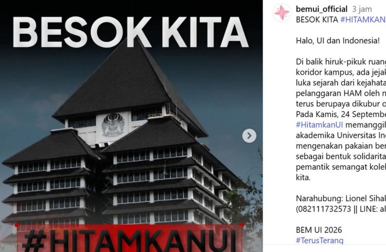 BEM UI Gelar Aksi Serba Hitam, Peringati Pelanggaran HAM