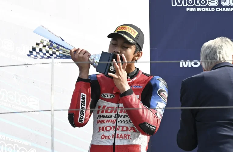 Kiandra Ramadhipa Raih Podium Kedua Moto3 Junior di Italia